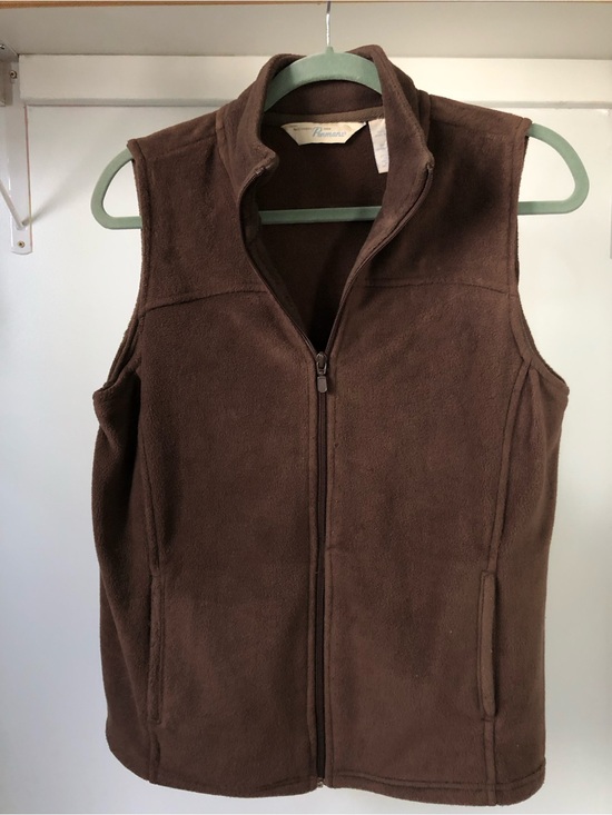 Penmans Jackets & Blazers - 90s Y2k Penmans Soft Brown Fleece Zip-Up Vest Size M Gorpcore